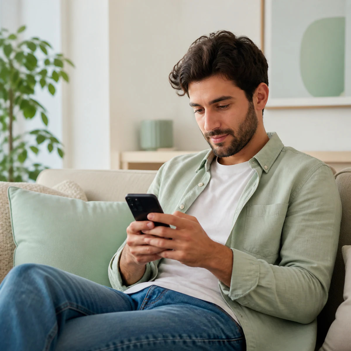 Patient nutzt ArztFix am Smartphone